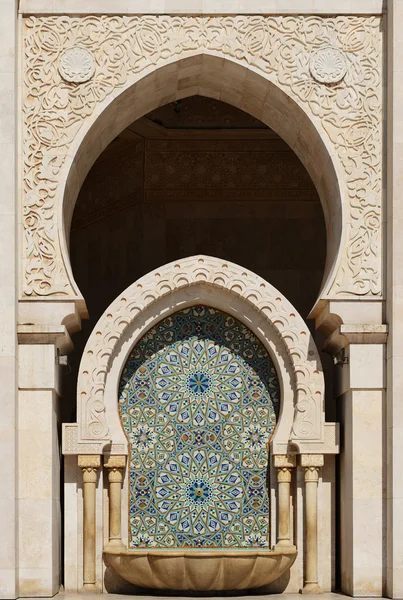 Marokko. Detail der hassan ii Moschee in Casablanca — Stockfoto