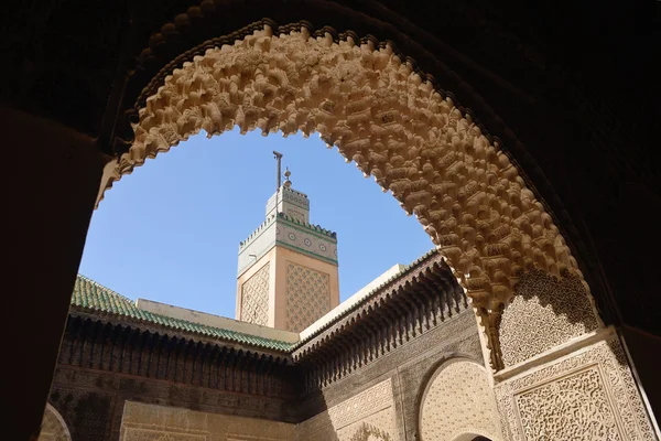 Marokko. medersa bou inania in fes — Stockfoto