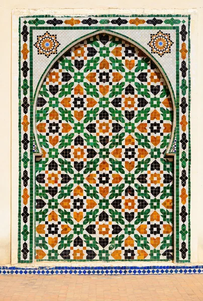 Maroc. Détail de la mosaïque orientale à Meknès — Photo