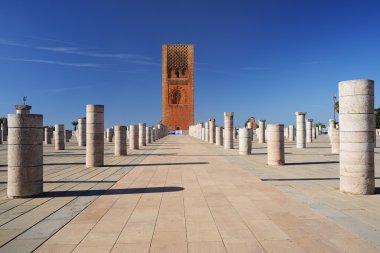Morocco. Hassan tower in Rabat  clipart