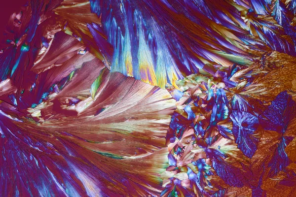 Micro Crystals in polarized Light — Stock Photo, Image