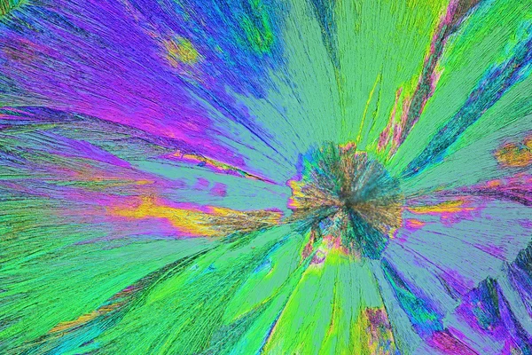 Micro cristalli in luce polarizzata — Foto Stock