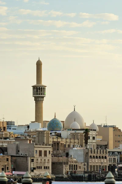 Mesquita Bur Dubai e Al Juma ao pôr do sol — Fotografia de Stock