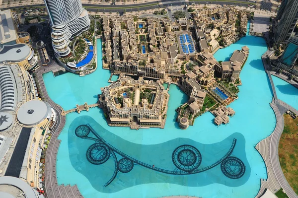 Dubai downtown yukarıdan görünüm