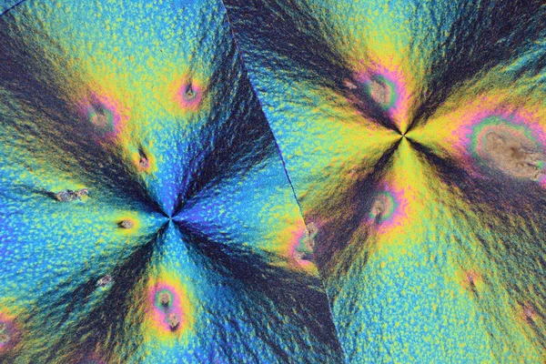 Micro cristalli colorati in luce polarizzata — Foto Stock