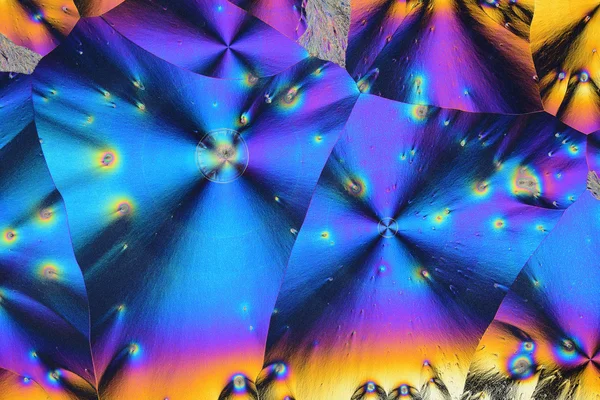 Colorful micro crystals in polarized light — Stock Photo, Image