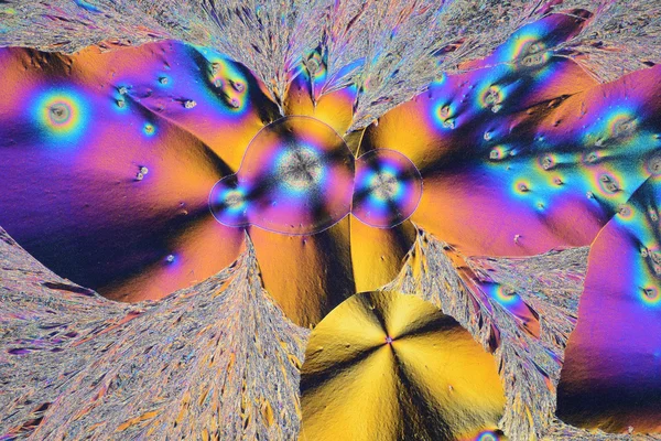 カラフルなマイクロ結晶偏光 — ストック写真