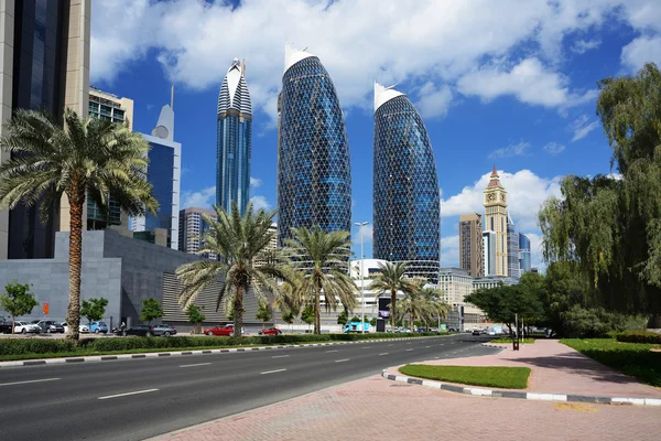 Skyscrapers of the Dubai World Trade center — Stock Photo, Image