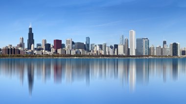 Dramatic Chicago Skyline, Illinois, USA clipart