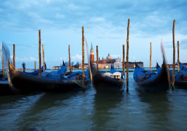 gondol Venedik İtalya gün batımında
