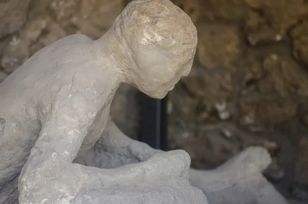 Eruption victim of volcano vesuvius in pompeii — Stock Photo, Image