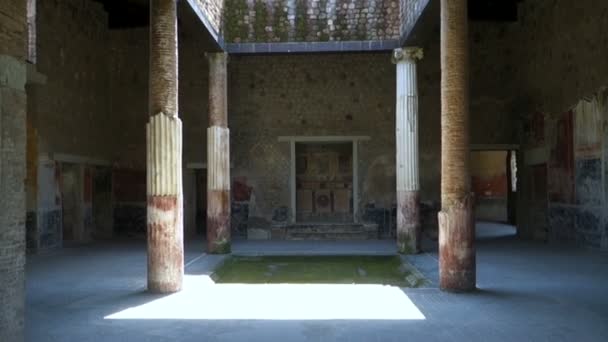 Pompeii is a ruined and partially buried Roman town-city — Wideo stockowe