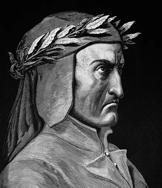 Dante Alighieri, 디바 인 코메디, 시인 — 스톡 사진