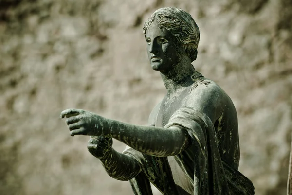 Apollo standbeeld in Pompei Stockafbeelding