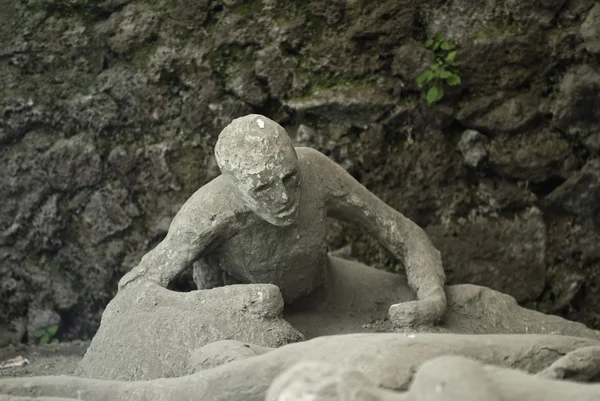 Slachtoffer van de uitbarsting van de vesuvius in pompeii Rechtenvrije Stockfoto's