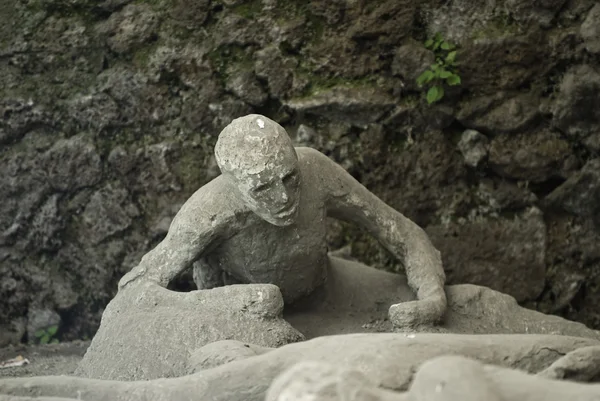 Erupción víctima del Vesubio en Pompeya Fotos de stock libres de derechos