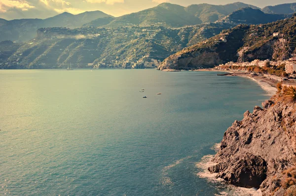 Top view of a beach on the Amalfi Coast — Stock Photo, Image