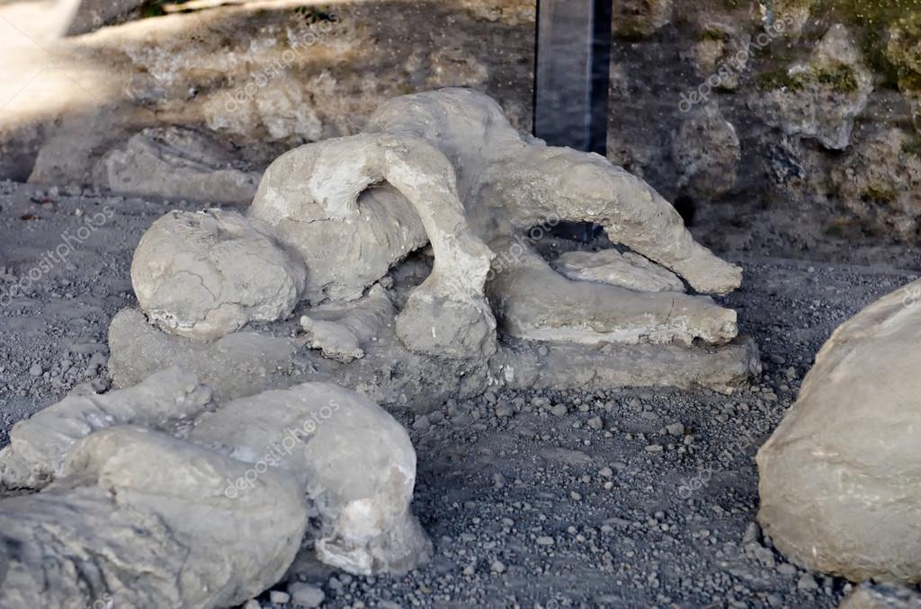 Pompeii. Child victim in the eruption of Mt Vesuvius — Stock Photo