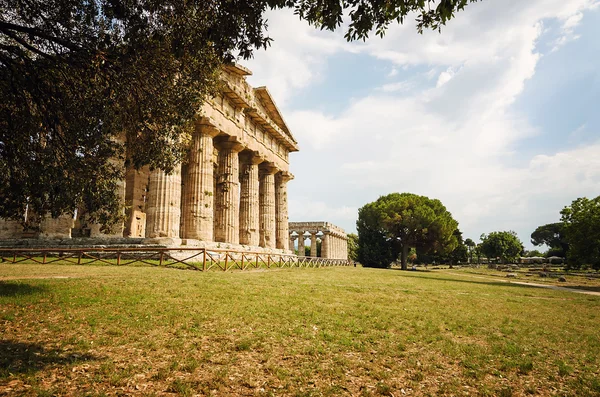Sítio arqueológico de Paestum, Templo de Neptuno. Itália — Fotografia de Stock