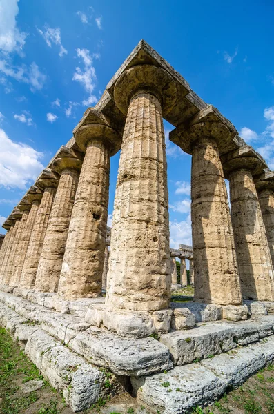 Temple of Hera the famous Paestum archaeological  site . Italy — Stock Photo, Image