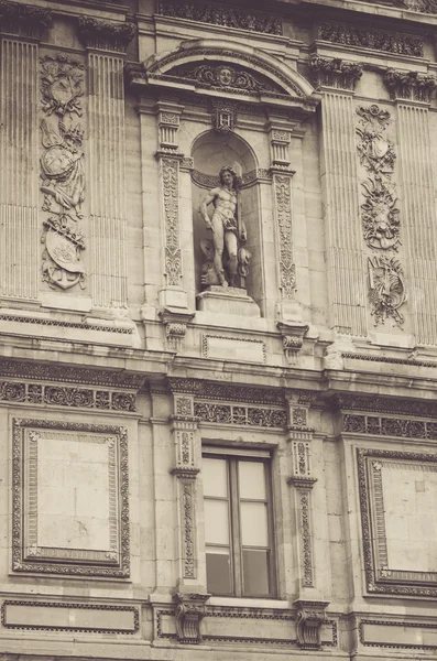 Fachada do Museu do Louvre Paris França — Fotografia de Stock