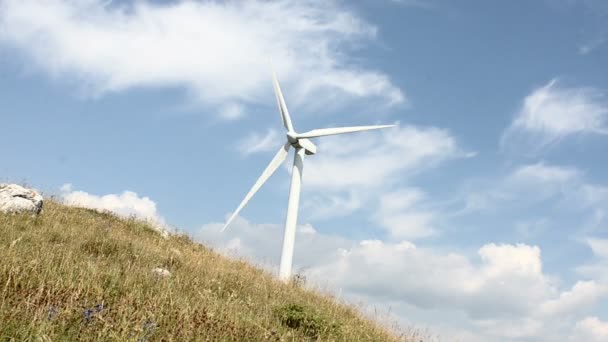 Alternatywne źródła energii, turbiny wiatrowe — Wideo stockowe