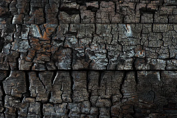 Charred Wood Background Texture — Stock Photo, Image