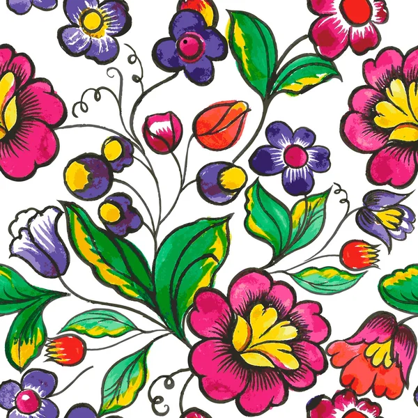 Patrón de textura de acuarela floral vectorial. Patrón floral de acuarela . — Archivo Imágenes Vectoriales