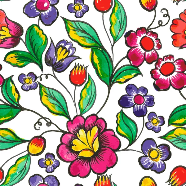 Patrón de textura de acuarela floral vectorial. Patrón floral de acuarela . — Archivo Imágenes Vectoriales