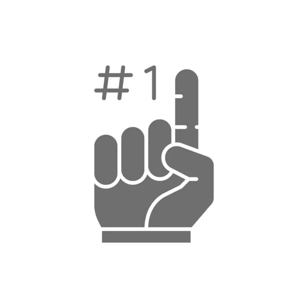 Vektorskumfinger, fläkthandske grå ikon. — Stock vektor