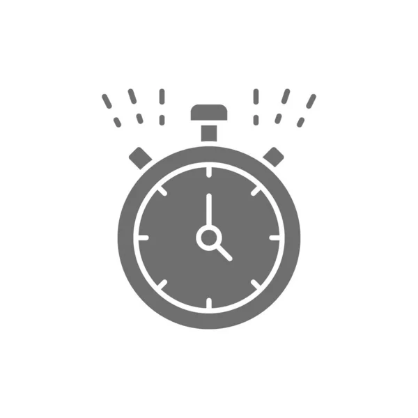 Chronomètre vectoriel, minuterie, horloge, montre icône grise. — Image vectorielle