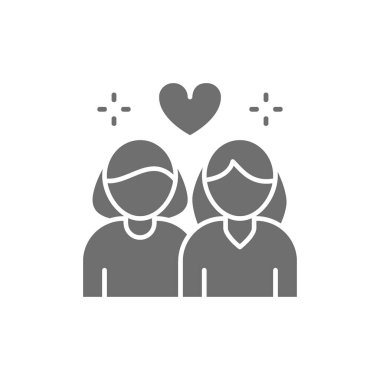 Lezbiyen çift, geleneksel olmayan aşk ikonu.