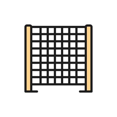 Çocuklar için tırmanma halatı, düz oyun alanı renk çizgisi simgesi.