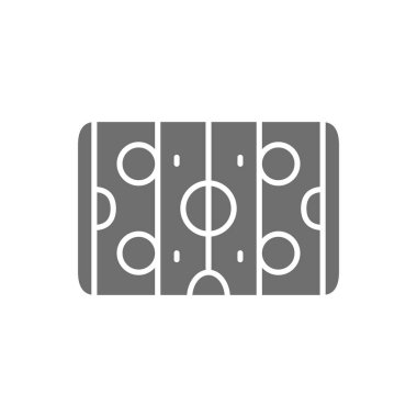 Vektör hokey sahası, hava hokeyi gri simgesi.