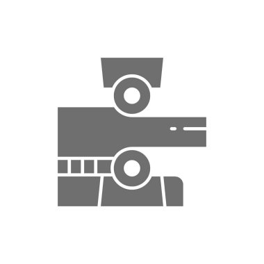 Metal levha yuvarlama makinesi, metalci gri simge.