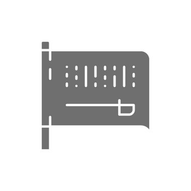 Suudi Arabistan gri simgesinin vektör bayrağı.