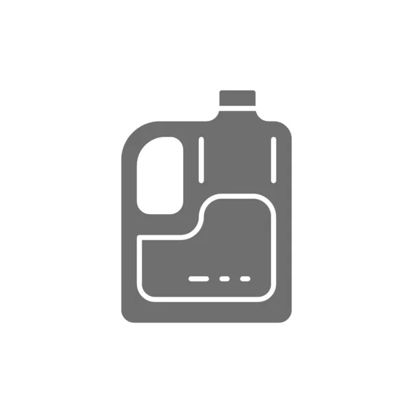グレーのアイコンを洗う車のための石鹸とシャンプー. — ストックベクタ