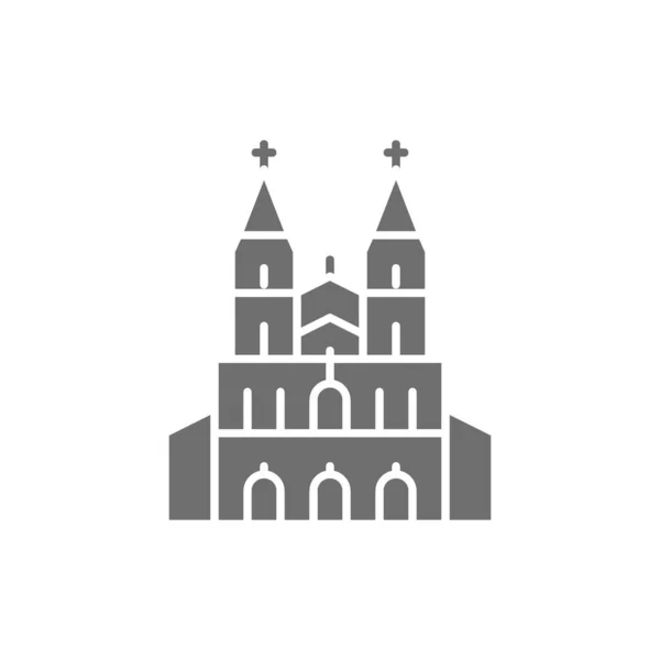 Кёльнский собор, памятник немецкой серой иконы. — стоковый вектор
