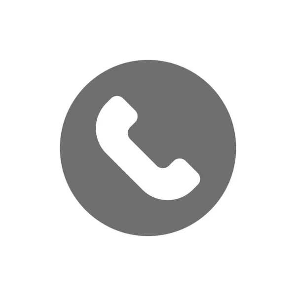 Teléfono inalámbrico, centro de llamadas, teléfono icono gris. — Vector de stock