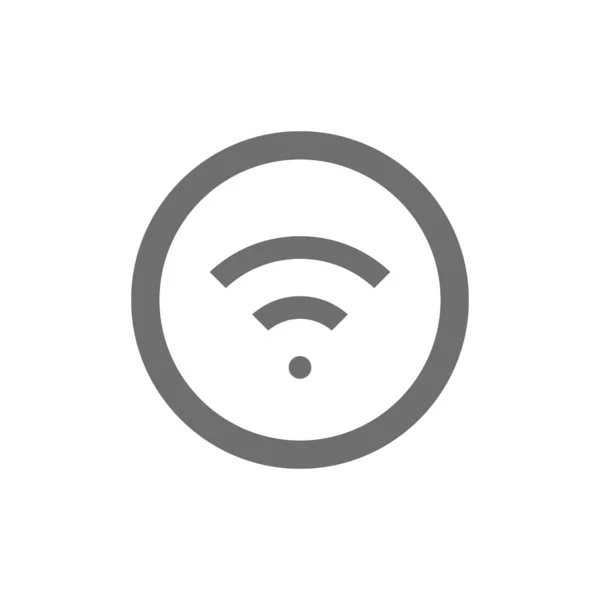 Icône grise signal WiFi. Isolé sur fond blanc — Image vectorielle