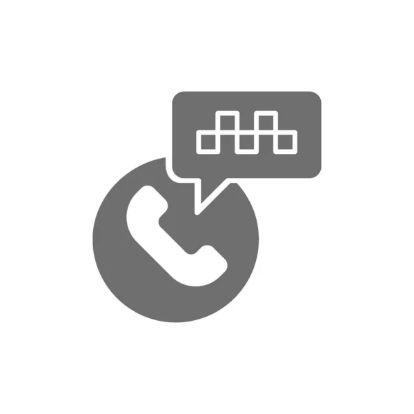 Taxi call center grijs pictogram. Geïsoleerd op witte achtergrond — Stockvector