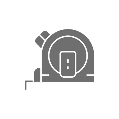 Teyp ölçüsü, ölçüm aracı, cetvel gri simgesi.