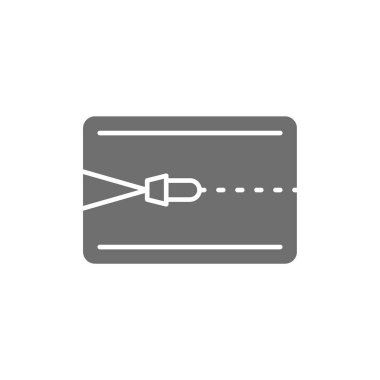 Yatak tepeciği, yatak gri simgesi için fermuar.