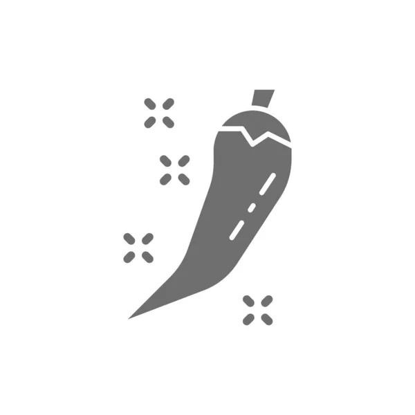 Chilischote grau Symbol. Isoliert auf weißem Hintergrund — Stockvektor