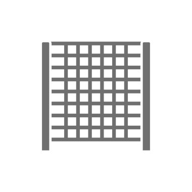 Çocuklar için tırmanma halatı, oyun alanı gri simgesi.