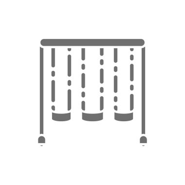 Çocuklar için salıncak seti gri oyun alanı simgesi.