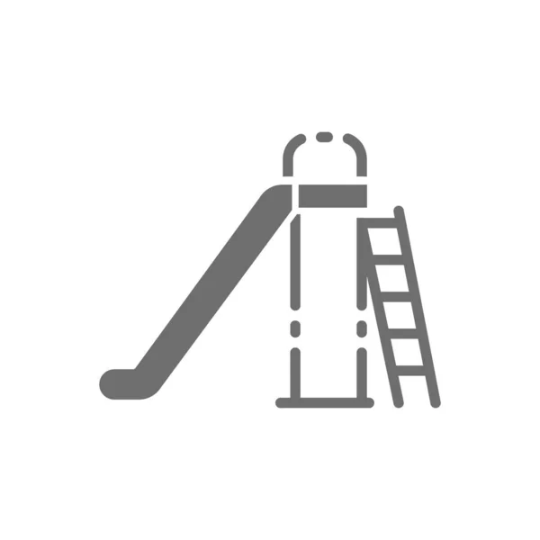 Vector Kinderrutsche für Spielplatz grau Symbol. — Stockvektor