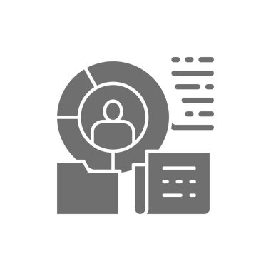 Siyasi adayların derecelendirilmesi, seçmenlerin sosyal anketi gri simge.