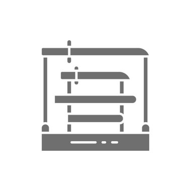 Kılıç rafı, samuray kılıçları, katana gri simgesi.