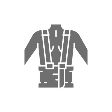 Gri simge desteği için ortopedik kemer.